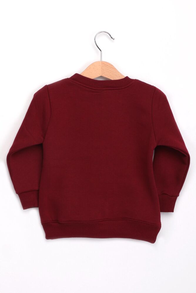 Cepli 3 iplik Erkek Çocuk Sweatshirt | Bordo