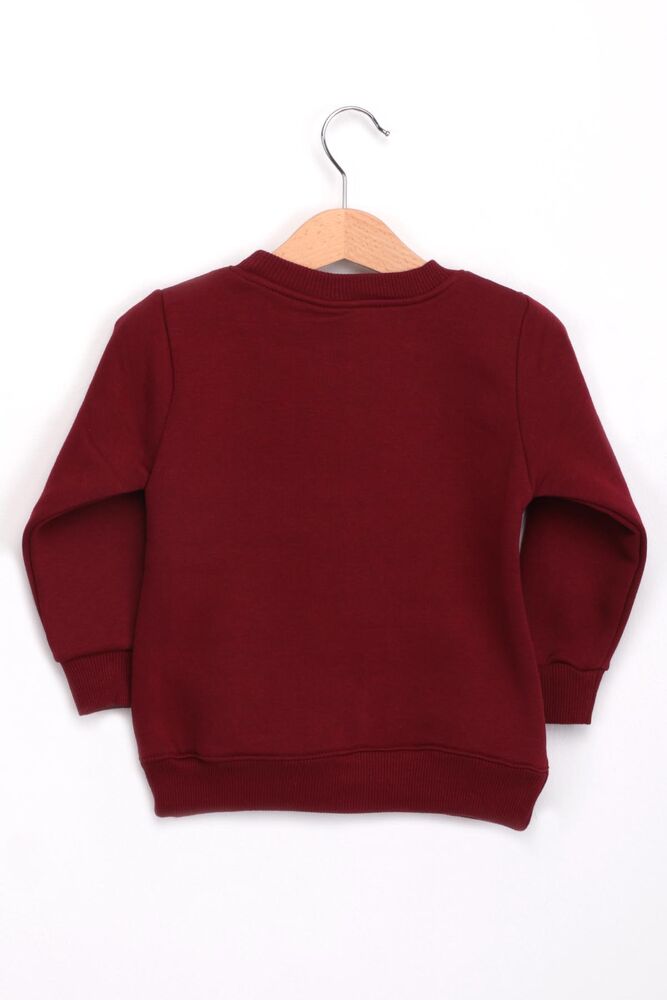 3 Thread Boy Sweatshirt with Pockets | Burgundy