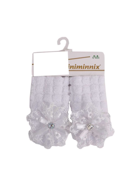 MİNİMİNNİX - Miniminnix Havlu Çorap 355 | Beyaz