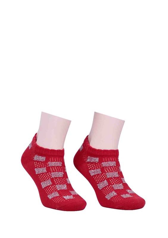 CALZE VİTA - Calze Vita Desenli Çorap 343 | Kırmızı