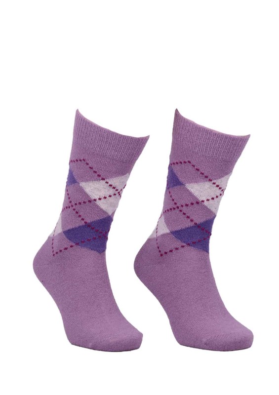 DÜNDAR - Dündar Dikişsiz Desenli Çorap 024 | Lila