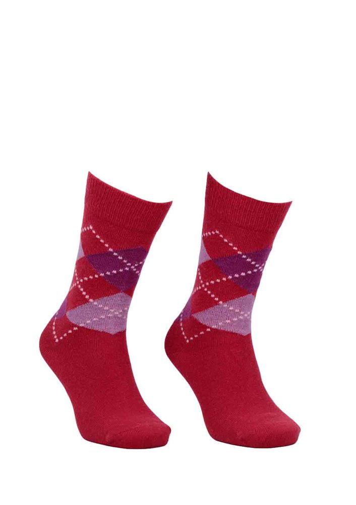 Dündar Seamless Patterned Socks 024 | Red