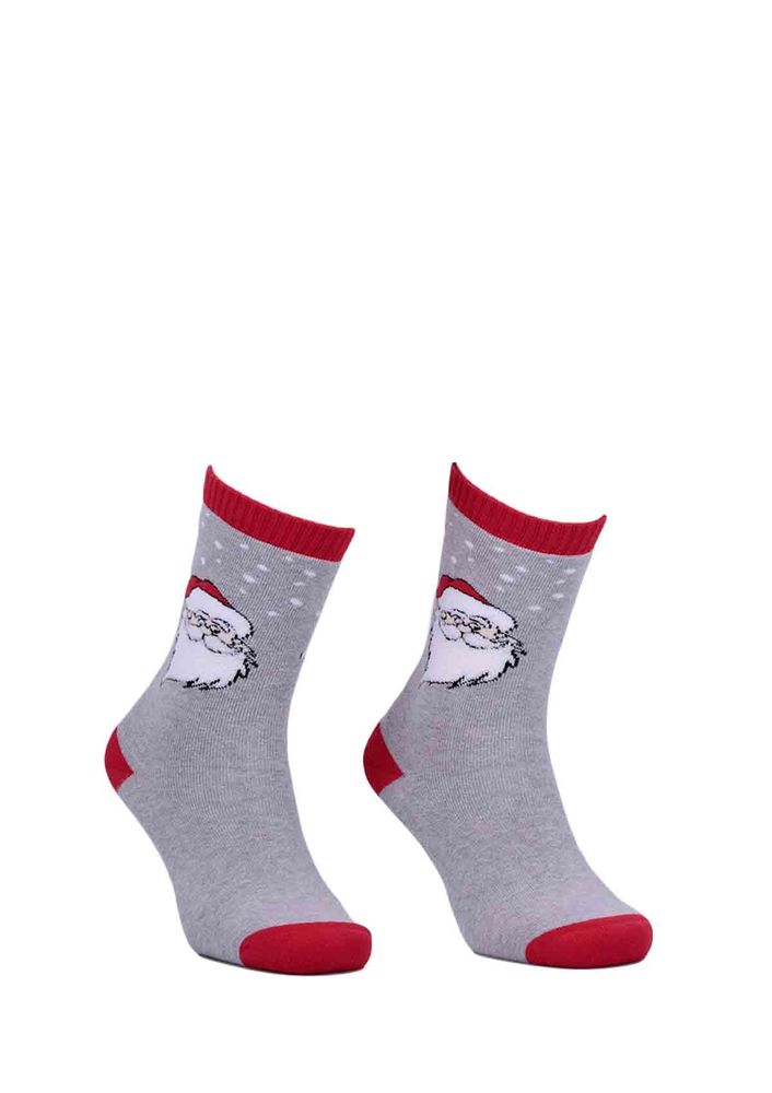 Dündar Noel Printed Seamless Socks 014 | Gray