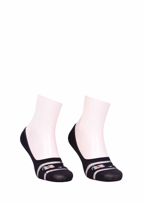 SOHO - Soho Çiçekli Babet Çorap 011 | Siyah