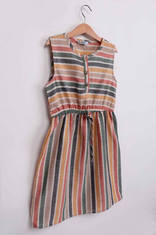 Льняное платье 21488/цветной - Thumbnail