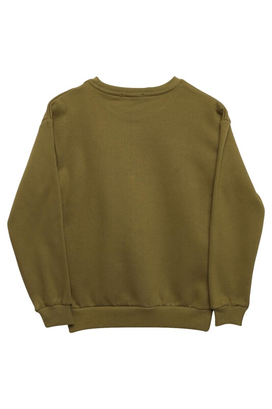 Şardonlu Erkek Çocuk Sweatshirt 423773 | Haki - Thumbnail