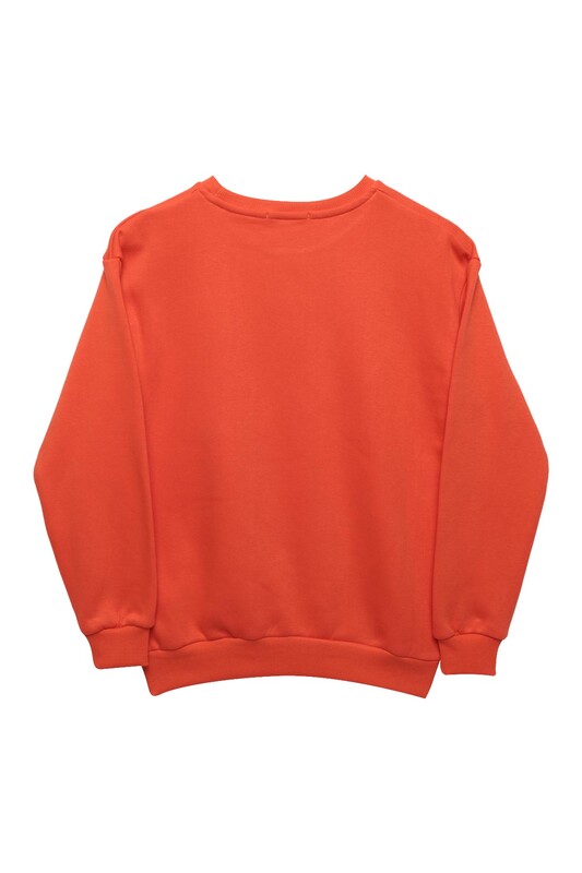 Şardonlu Erkek Çocuk Sweatshirt 423773 | Turuncu - Thumbnail