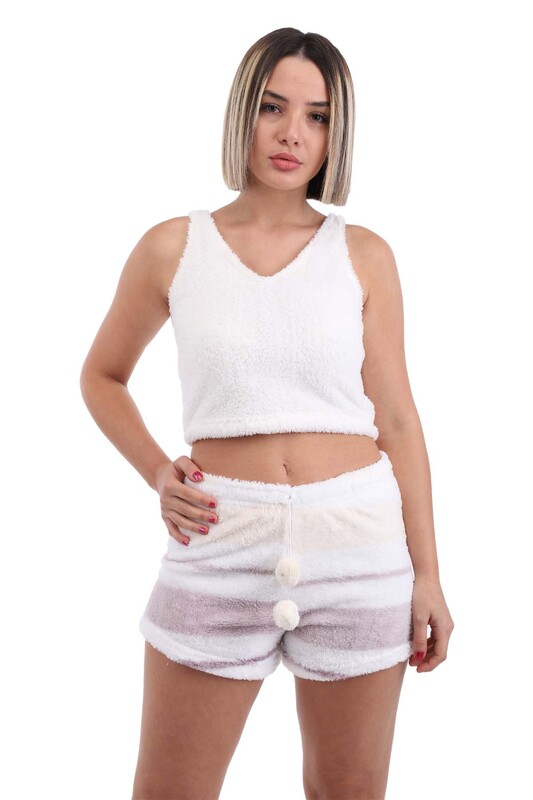 Флисовая пижама Arcan 1254-1/белый - Thumbnail