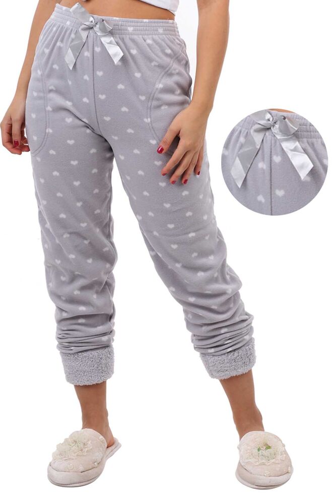 Флисовые пижамные штаны в горошек Arcan/серый 