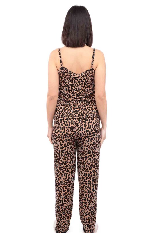 Пижама с леопардовым принтом /чёрный - Thumbnail