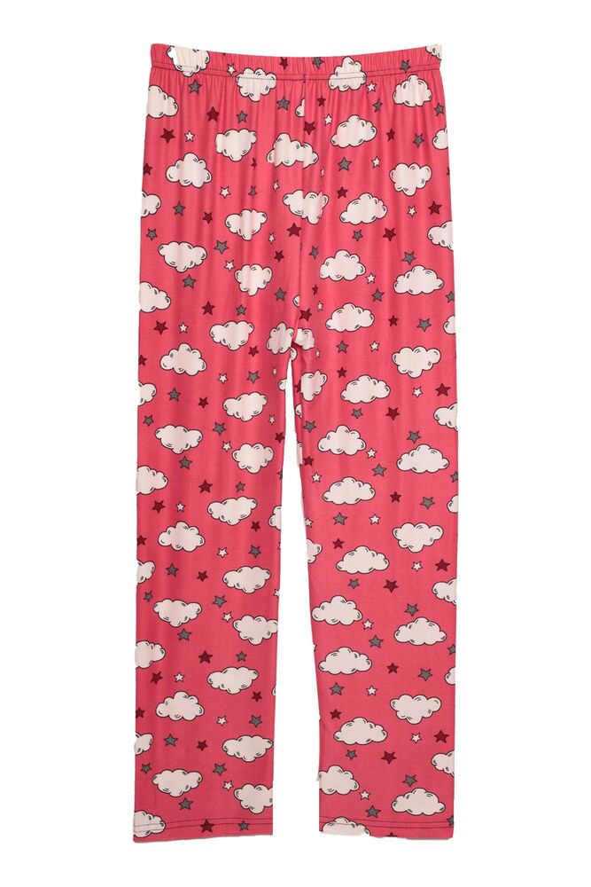 Baskılı Süet Kadın Pijama Altı 3155-2 | Pembe