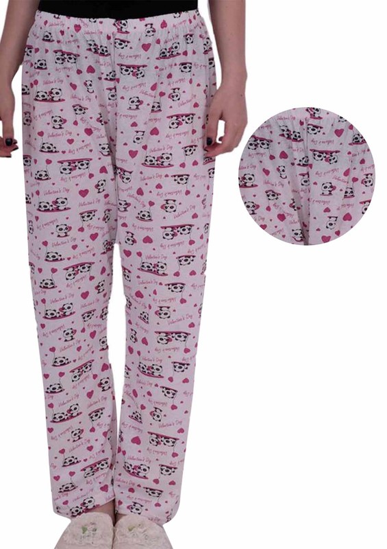 Низ пижамы ARSLAN с сердечками для больших размеров 211/белый - Thumbnail