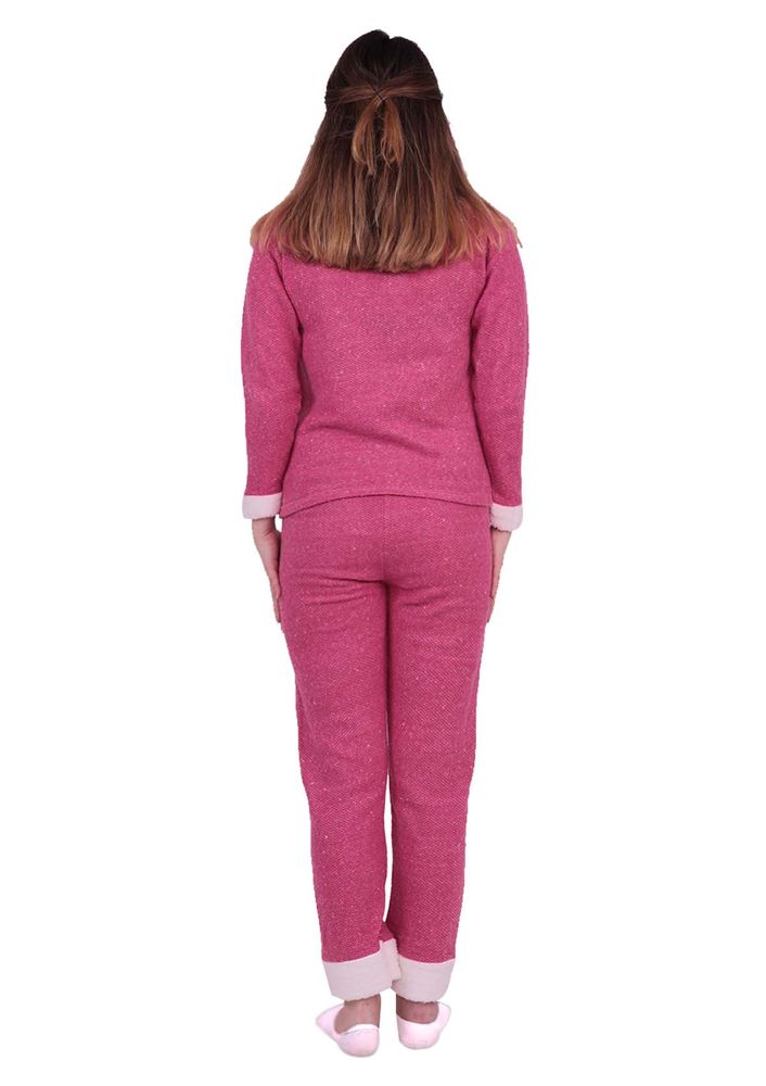 Комплект пижамы Asma из флиса с рисунком кошки 7786/ розовый
