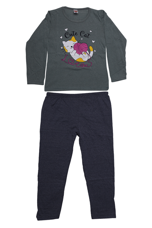 ASMA - Kız Çocuk Pijama Takımı 14406 | Yeşil