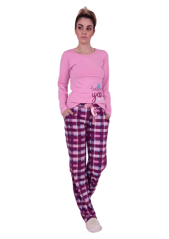 AYDOĞAN - Комплект пижамы AYDOĞAN в клетку 4556/розовый 