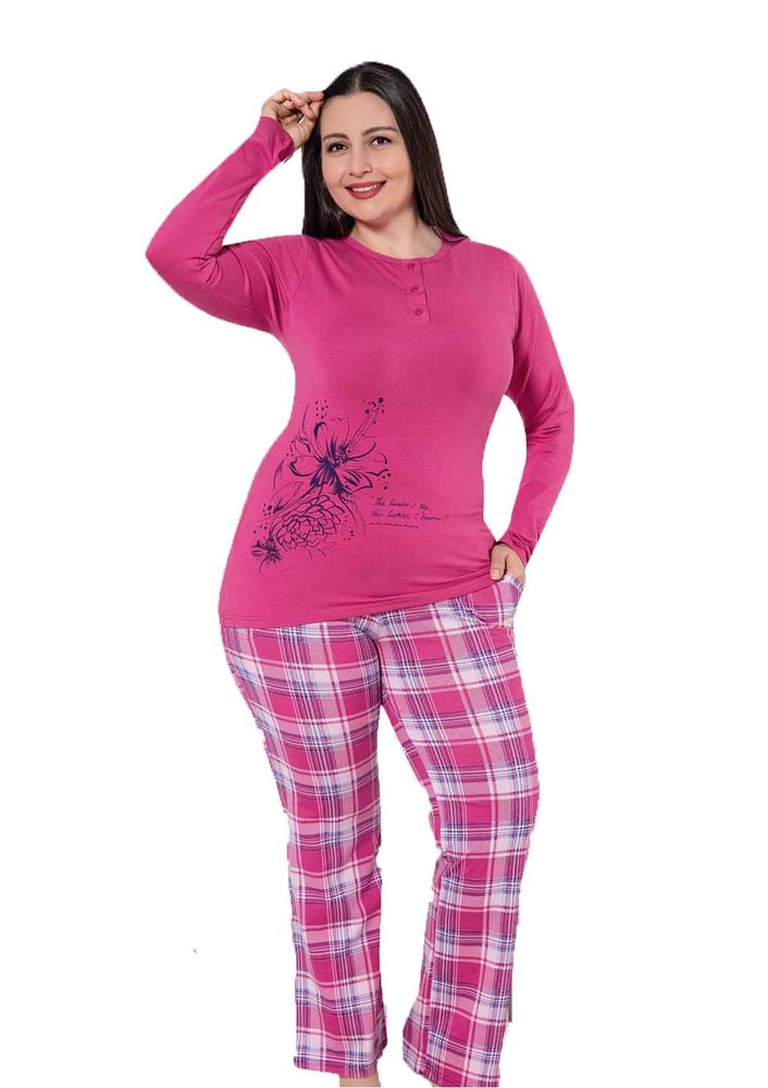Комплект пижамы AYDOĞAN для больших размеров 4715/розовый 