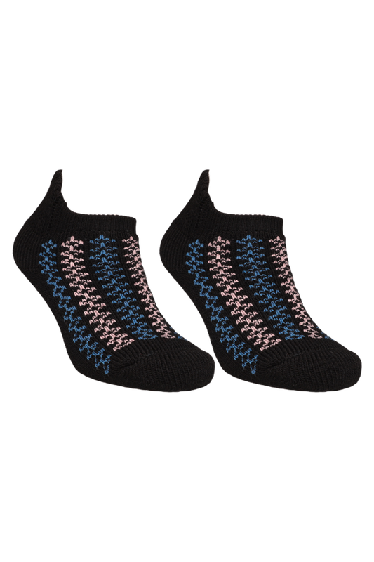 BABİT - Desenli Kadın Havlu Patik Çorap 5963 | Mavi