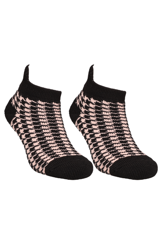 BABİT - Desenli Kadın Patik Çorap 5965 | Pembe