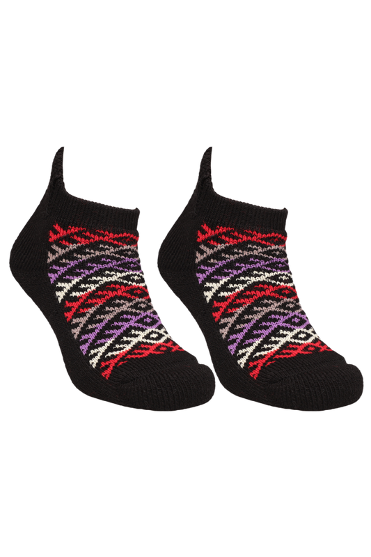 BABİT - Desenli Kadın Soket Çorap 5967 | Siyah