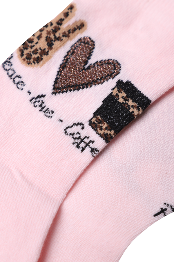 Baskılı Kız Çocuk Çorap Model 5 | Pembe