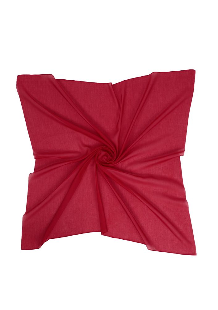 Бесшовный одноцветный платок Berivan 100см/328 красный 