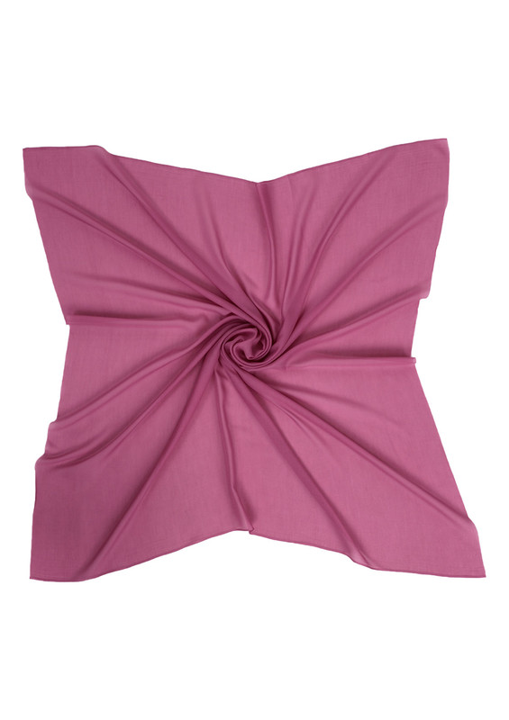 Бесшовный одноцветный платок Berivan 100см/186 розовый - Thumbnail