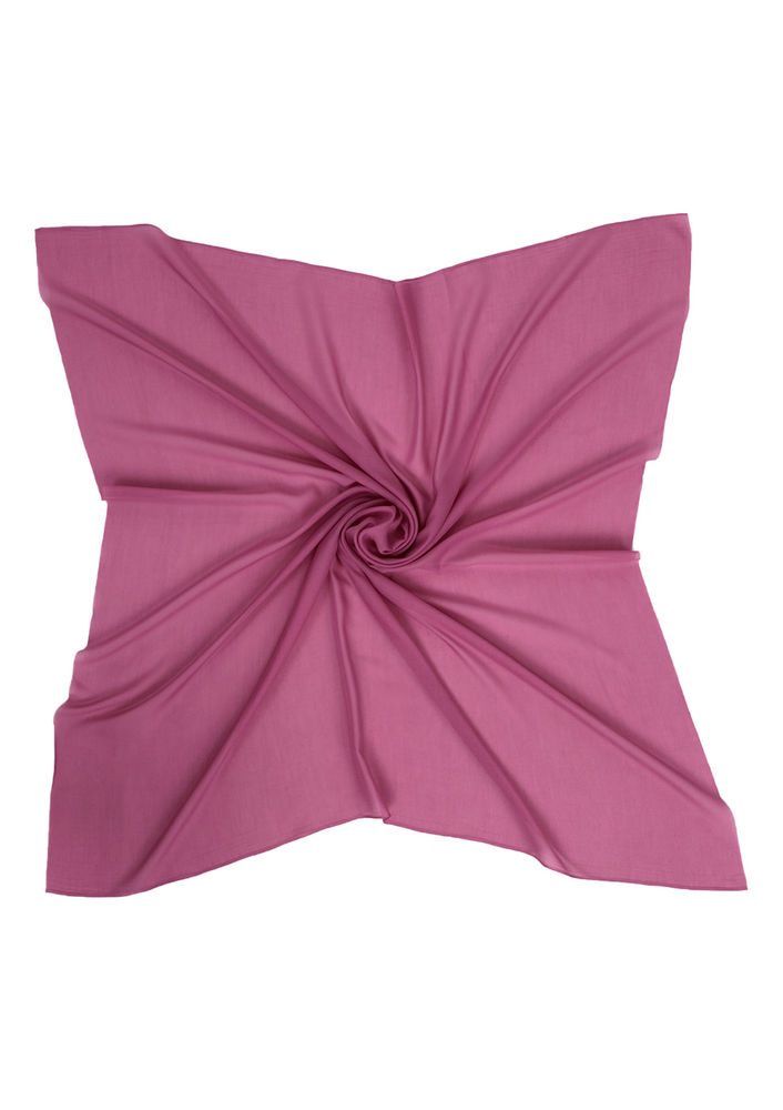 Бесшовный одноцветный платок Berivan 100см/186 розовый 