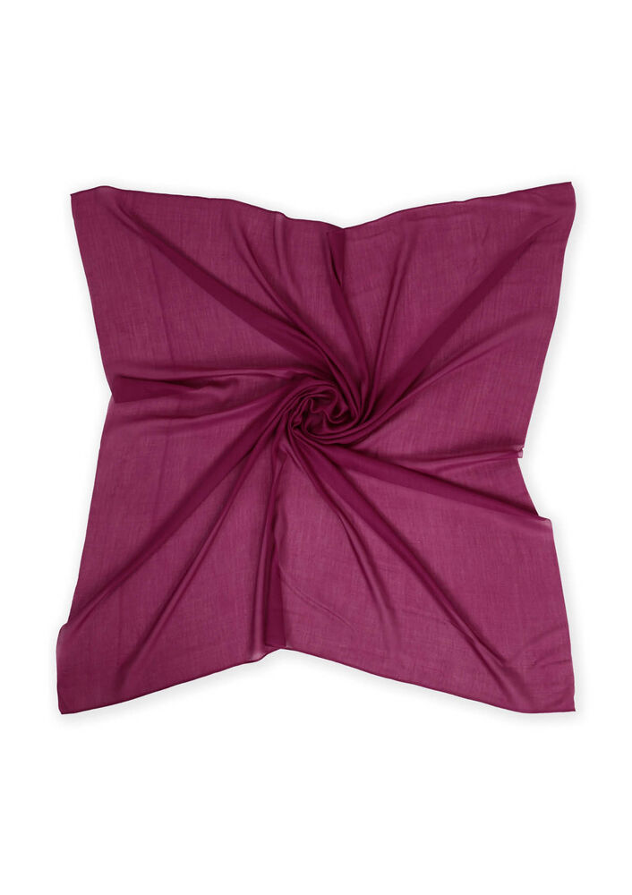 Бесшовный одноцветный платок Berivan 100 см/080 бордовый 