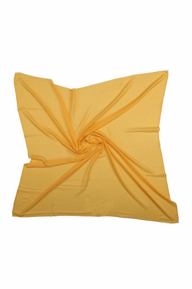 Бесшовный одноцветный платок Berivan 100см/ жёлтый 