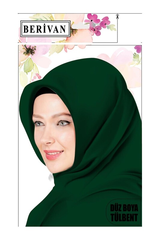 Бесшовный одноцветный платок Berivan 100см/015 - Thumbnail