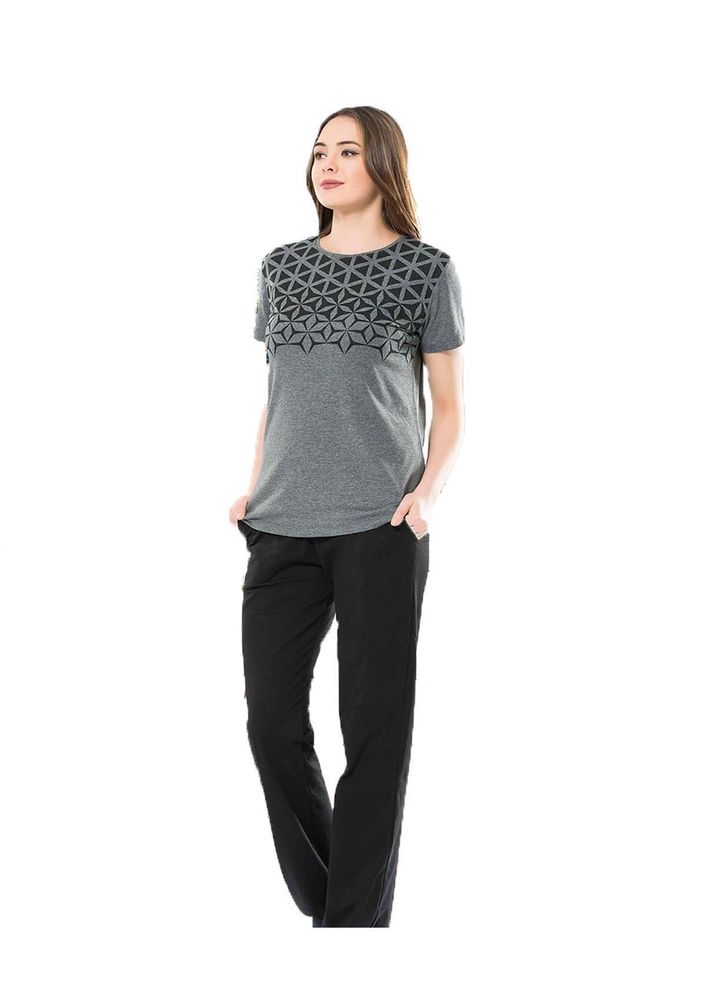 Комплект пижамы BYDON с короткими рукавами 9237/серый 