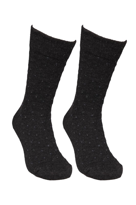 CAKS SOCKS - Erkek Lambswool Soket Çorap 50000 | Antrasit