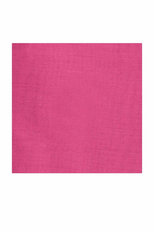 Бесшовный одноцветный платок Cenk 90 см/Светлая фуксия - Thumbnail