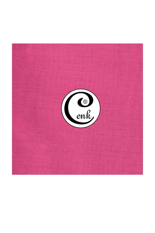 Бесшовный одноцветный платок Cenk 90 см/Светлая фуксия - Thumbnail