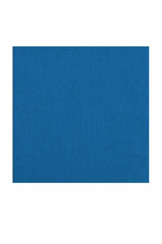 Бесшовный одноцветный платок Cenk 90 см/голубой - Thumbnail