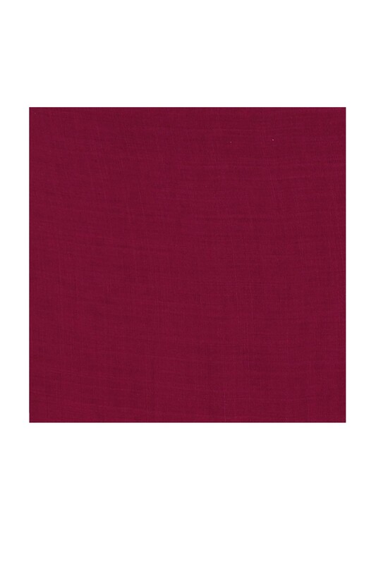 Бесшовный одноцветный платок Cenk 90 см/тёмно-пурпурный - Thumbnail