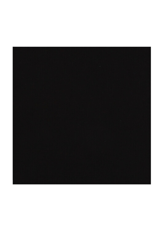 Бесшовный одноцветный платок Cenk 90 см/чёрный - Thumbnail