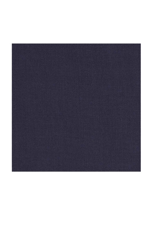 Бесшовный одноцветный платок Cenk 100см/455 синий - Thumbnail