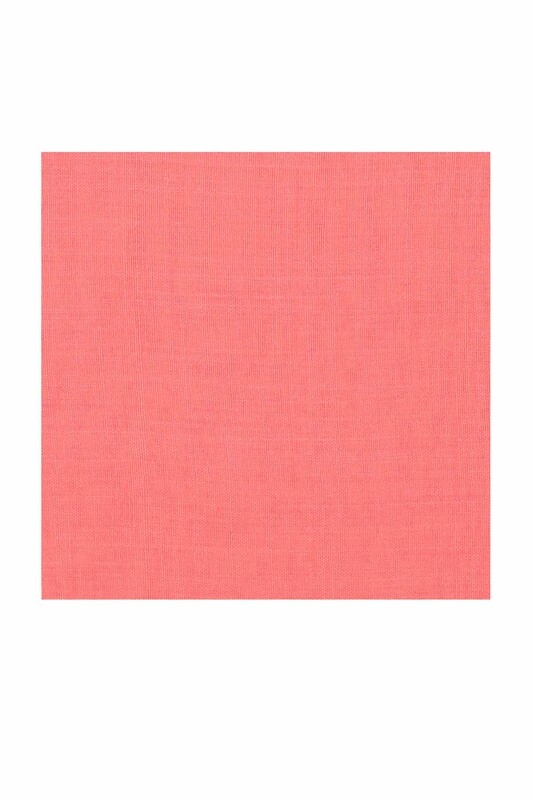 Бесшовный одноцветный платок Cenk 90 см/лососевый - Thumbnail