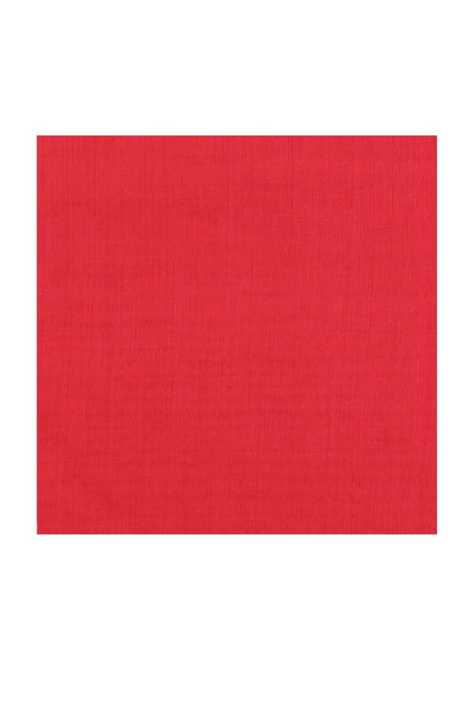 Бесшовный одноцветный платок Cenk 90 см/коралловый - Thumbnail