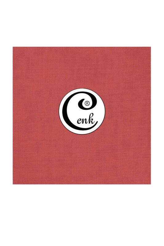 Бесшовный одноцветный платок Cenk 100см/111 светло-розовый - Thumbnail