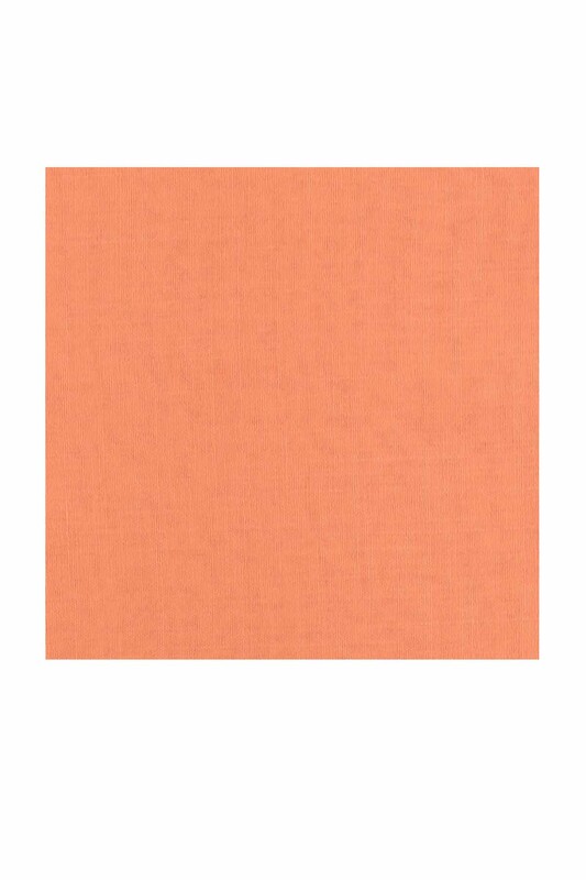 Бесшовный одноцветный платок Cenk 100см/415 персиковый - Thumbnail