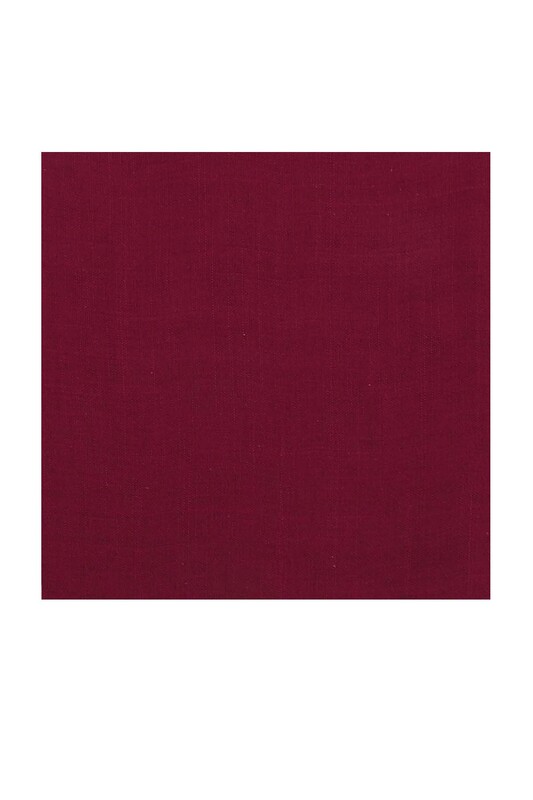 Бесшовный одноцветный платок Cenk 90 см/сливовый - Thumbnail