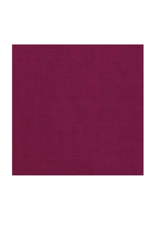 Бесшовный одноцветный платок Cenk 90 см/Светло-фиолетовый - Thumbnail