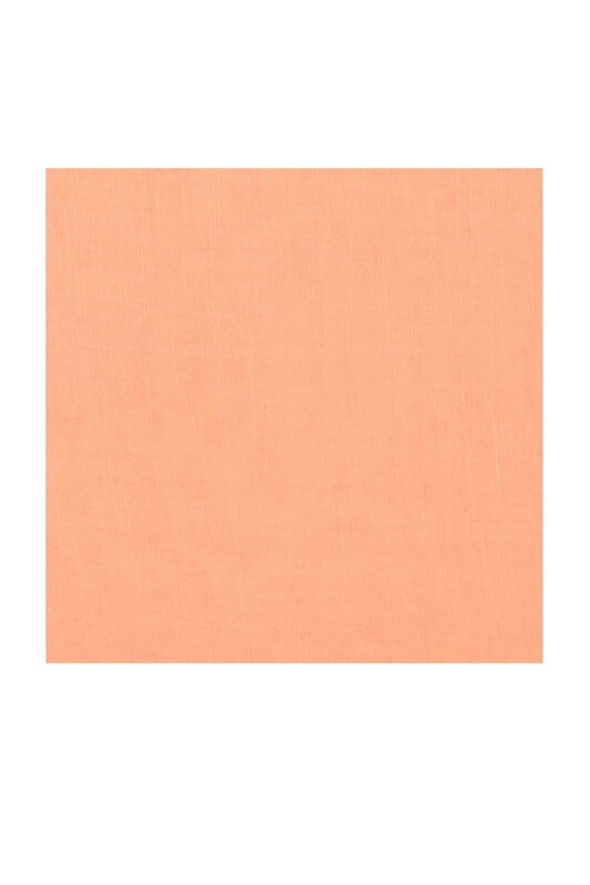 Бесшовный одноцветный платок Cenk 90 см/Персиковый - Thumbnail
