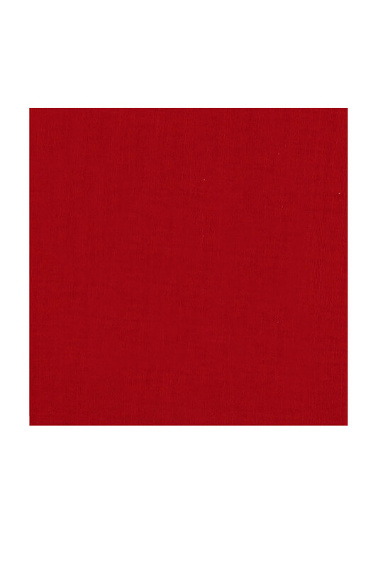 Бесшовный одноцветный платок Cenk 90 см/винный - Thumbnail