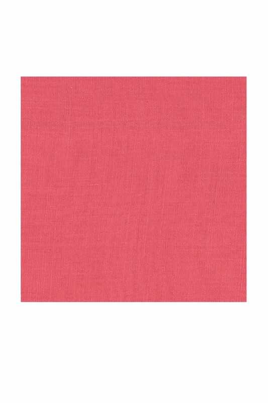 Бесшовный одноцветный платок Cenk 90 см/фламинго - Thumbnail