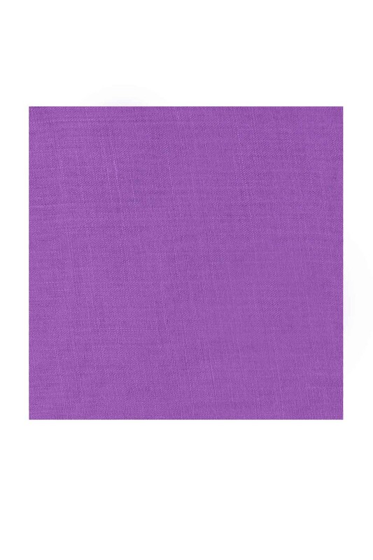 Бесшовный одноцветный платок Cenk 90 см/фиолетовый - Thumbnail