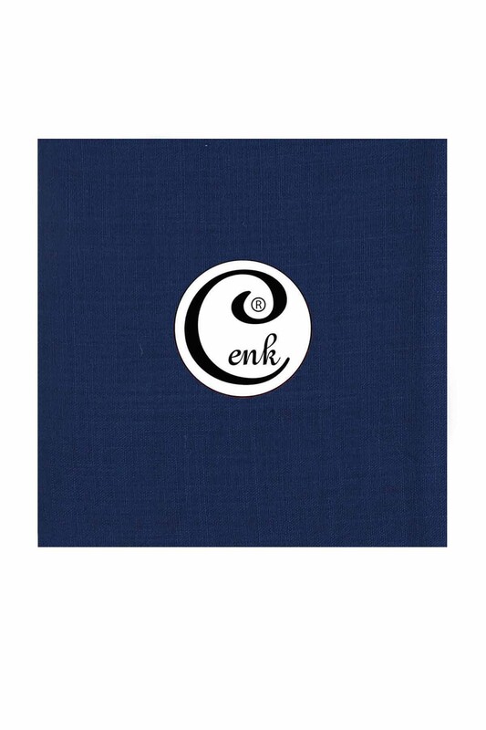 CENK - Бесшовный одноцветный платок Cenk 90 см/тёмно-голубой 