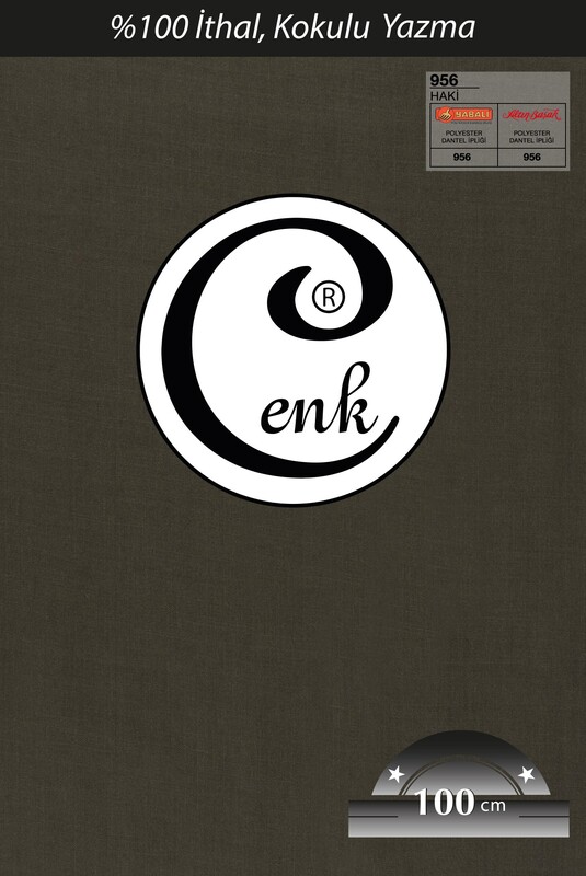 CENK - Бесшовный одноцветный платок Cenk 100см/956 хаки 